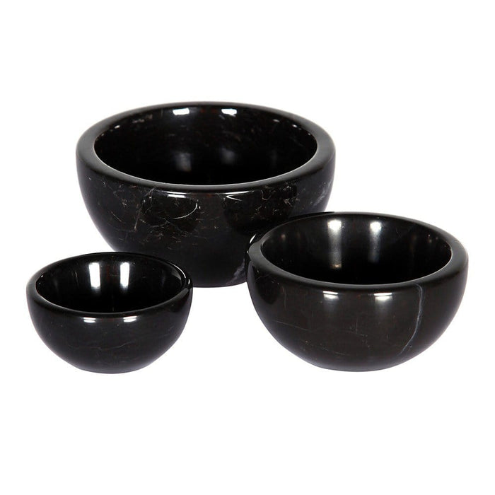 Marble Nesting Snack/Serving Bowls Set of 3 Polished