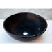 Toros black marble round vessel sink NTRSTC01 (D)16" (H)6" product shot angle view