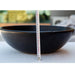 Toros black marble round vessel sink NTRSTC01 (D)16" (H)6" product shot height measure
