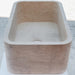 Troia Light Travertine Rectangular Farm Kitchen Sink Honed Filled (W)18" (L)30" (H)10" SKU-NTRSTC13 product shot side view