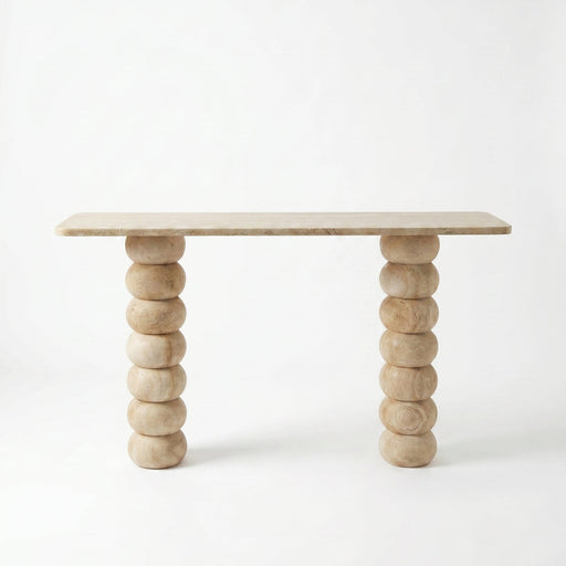 Troia Light Travertine Designer Console Honed