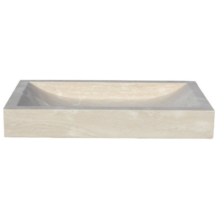 Troia Light Travertine Rectangular Above Vanity Bathroom Vessel Sink NTRSTC37