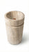 Troia Light Travertine Designer Pedestal Stand-Alone Sink (W)18" (L)18" (H)33"