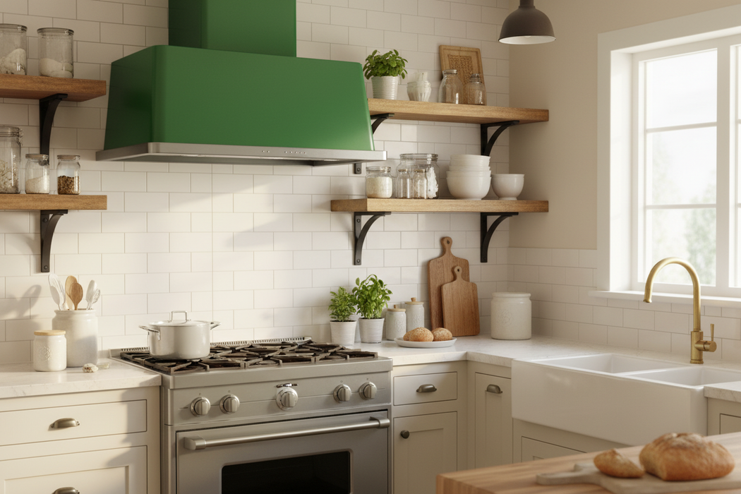 ILVE Majestic 40" Emerald Green, Wall Mount Convertible Range Hood UAM100EG