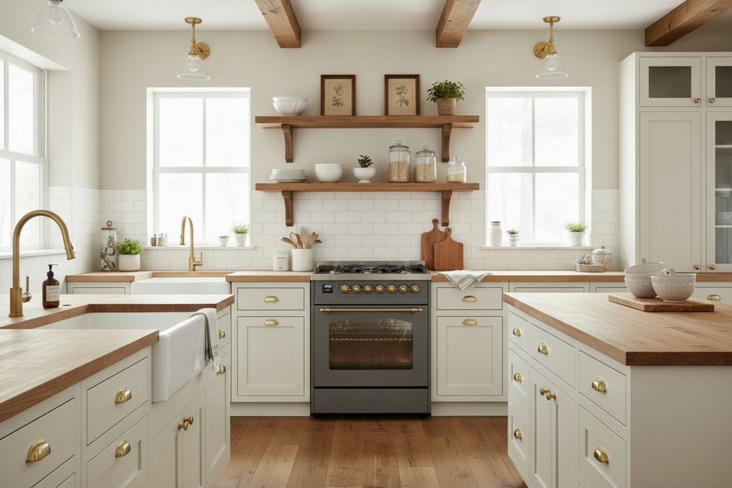 ILVE Nostalgie II 30" Dual Fuel Liquid Propane Range, Matte Graphite, Brass Trim UP30NMPMGBLP