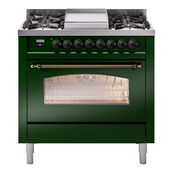 ILVE Nostalgie II 36" Dual Fuel Natural Gas Range, UP36FNMP