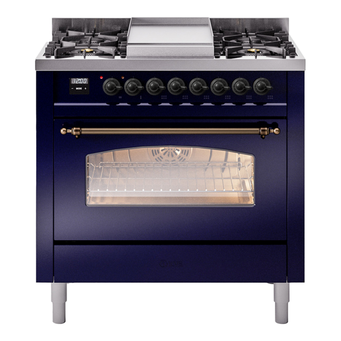 ILVE Nostalgie II 36" Dual Fuel Natural Gas Range, UP36FNMP