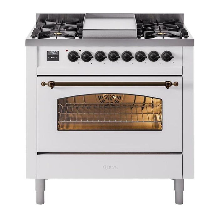 ILVE Nostalgie II 36" Dual Fuel Natural Gas Range, UP36FNMP