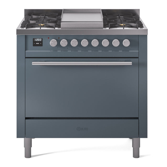 ILVE 36" Professional Plus Dual Fuel Range UP36FQMP — UP36FQMPBG