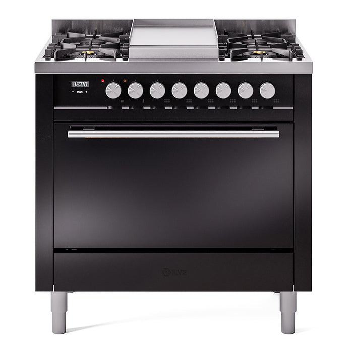 ILVE 36" Professional Plus Dual Fuel Range UP36FQMP — UP36FQMPBG