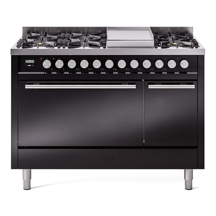 ILVE 48" Professional Plus Dual Fuel Range UP48FQMP — UP48FQMPBG