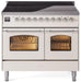 ILVE Nostalgie II 40" Electric Range, Antique White, Chrome Trim UPDI406NMPAWC ILVE