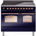 ILVE Nostalgie II 40" Electric Range, Blue, Copper Trim  UPDI406NMPMBP ILVE