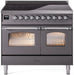 ILVE Nostalgie II 40" Electric Range, Matte Graphite, Chrome Trim UPDI406NMPMGC ILVE