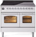 ILVE Nostalgie II 40" Electric Range, White, Chrome Trim UPDI406NMPWHC ILVE