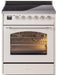 ILVE Nostalgie II 30" Electric Range, Antique White, Bronze Trim UPI304NMPAWB ILVE