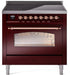 ILVE Nostalgie II 36 " Electric Range, Burgundy, Copper Trim UPI366NMPBUP ILVE