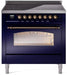 ILVE Nostalgie II 36 " Electric Range, Blue, Bronze Trim UPI366NMPMBB ILVE