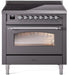 ILVE Nostalgie II 36 " Electric Range, Matte Graphite, Chrome Trim UPI366NMPMGC ILVE