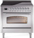 ILVE Nostalgie II 36" Electric Range, Stainless Steel, Chrome Trim UPI366NMPSSC ILVE