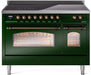 ILVE Nostalgie II 48" Electric Range, Emerald Green, Bronze Trim UPI486NMPEGB ILVE