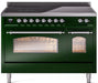 ILVE Nostalgie II 48" Electric Range, Emerald Green, Chrome Trim UPI486NMPEGC ILVE