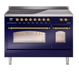 ILVE Nostalgie II 48" Electric Range, Blue, Brass Trim UPI486NMPMBG ILVE