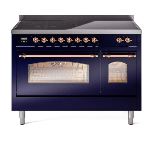 ILVE Nostalgie II 48 " Electric Range, Blue, Copper Trim UPI486NMPMBP ILVE