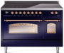 ILVE Nostalgie II 48 " Electric Range, Blue, Copper Trim UPI486NMPMBP ILVE