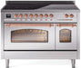 ILVE Nostalgie II 48" Electric Range, Stainless Steel, Copper Trim UPI486NMPSSP ILVE