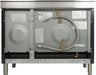 ILVE Nostalgie 48" Dual Fuel Natural Gas Freestanding Range, Glossy Black, Brass Trim UPN120FDMPN - Farmhouse Kitchen and Bath