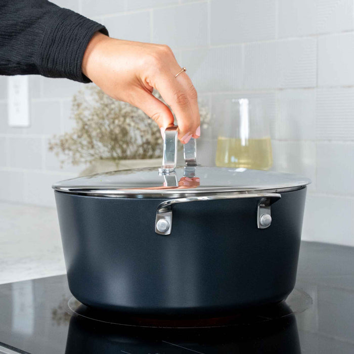 Ceramic Nonstick Stock Pot with Lid, 4.5-Qt