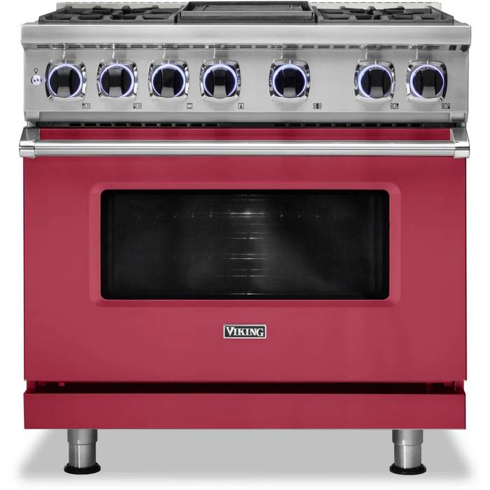 Viking® 7 Series 36" Stainless Steel Pro Style Dual Fuel Range VDR73624GSS