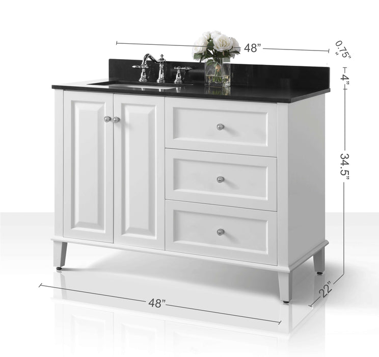 Hannah Bathroom Vanity in White Finish