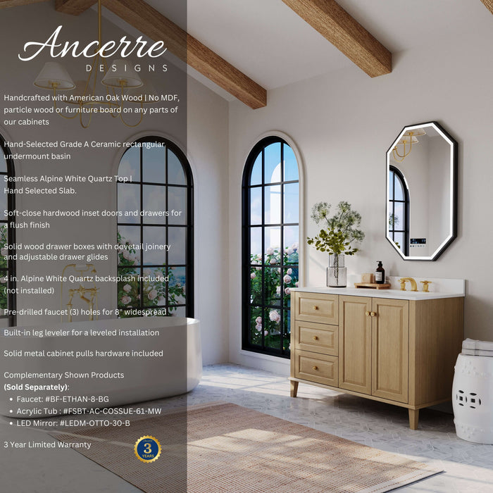 Hannah Bathroom Vanity in White Finish