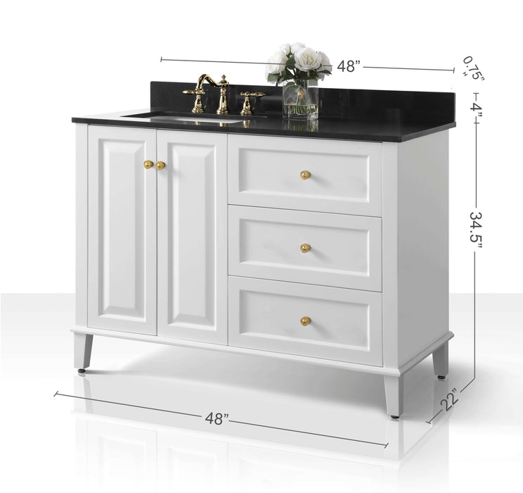 Hannah Bathroom Vanity in White Finish