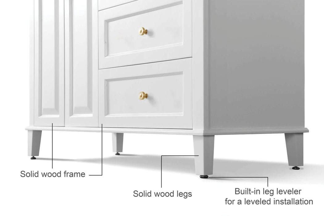 Hannah Bathroom Vanity in White Finish