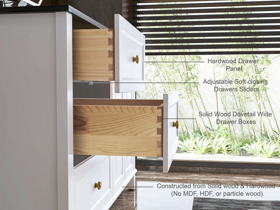 Hannah Bathroom Vanity in White Finish