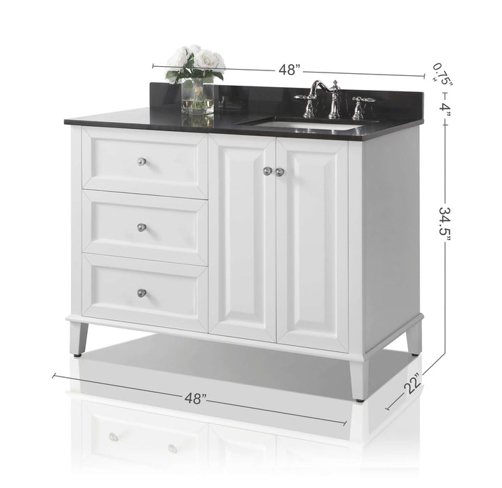 Hannah Bathroom Vanity in White Finish