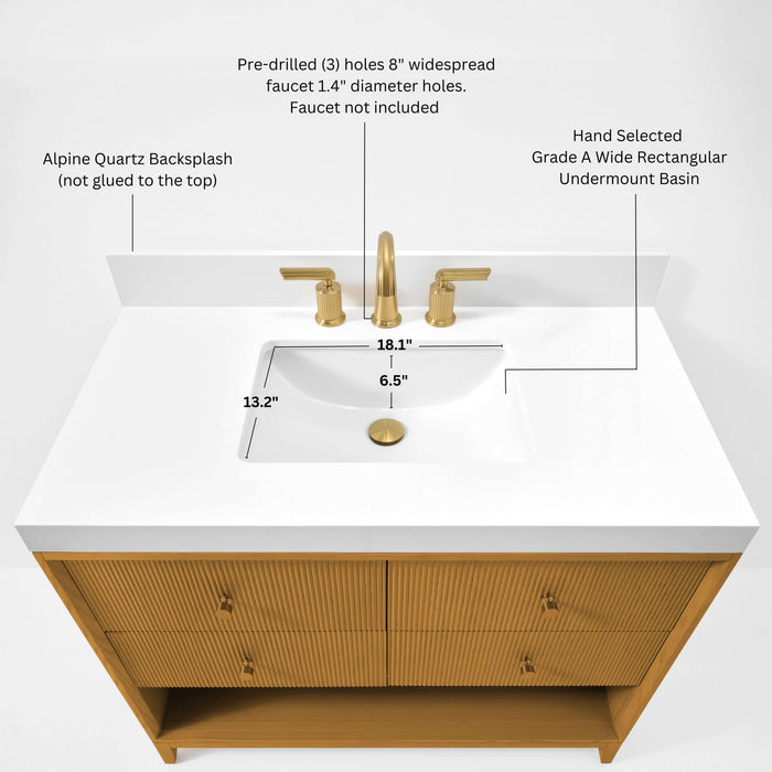 Momo Bathroom Vanity Collection in Sienna Finish