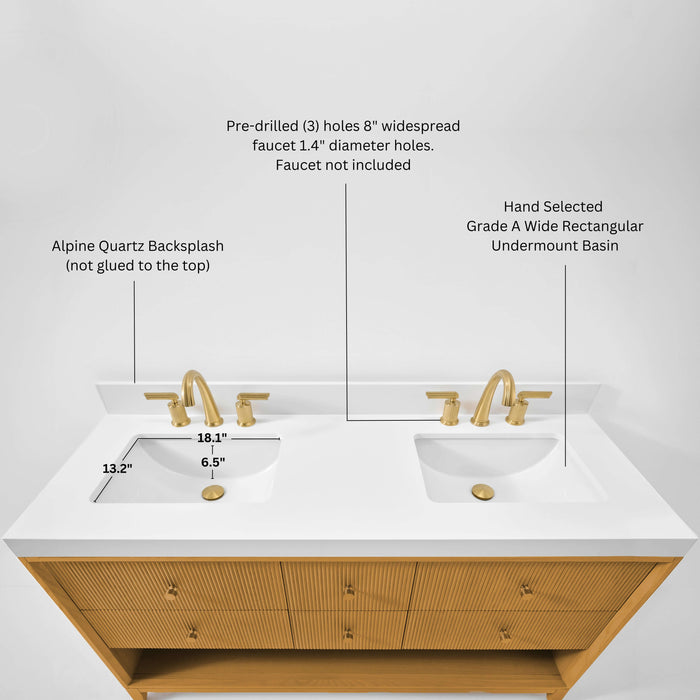 Momo Bathroom Vanity Collection in Sienna Finish