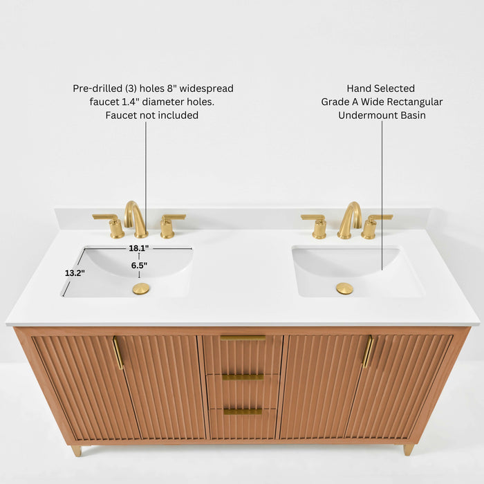 Turlington Bathroom Vanity Collection in Sienna Finish