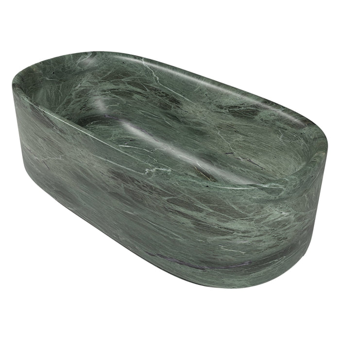 Verde Antico Green Marble Hand Carved Freestanding Bathtub 34x79 Honed
