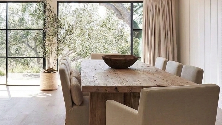 Vintage Elm Dining Table