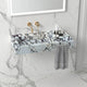 Calacatta Viola Handcrafted Marble Wall Mount Bathroom Sink - Hidden Drain Towel Holder