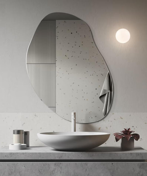 Bean Irregular Mirror Asymmetrical Bathroom Mirror