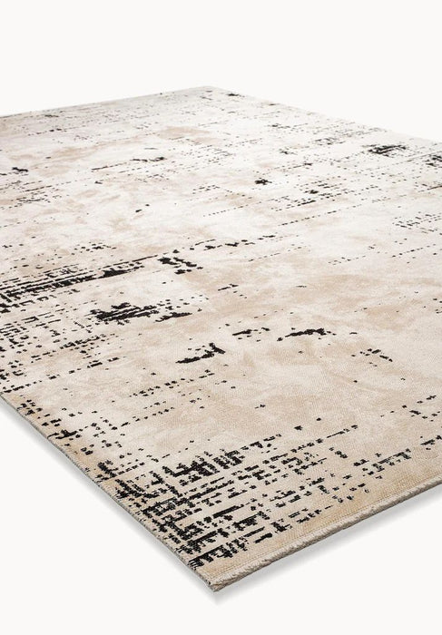 Cream Rug with Black Flecks - Modern Speckled Area Rug | Alpken