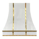 White Painted Curved Handcraft Stainless Steel Custom Hoods with Brass Strap