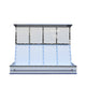 White Stainless Steel Custom Range Hoods with Pot Rail