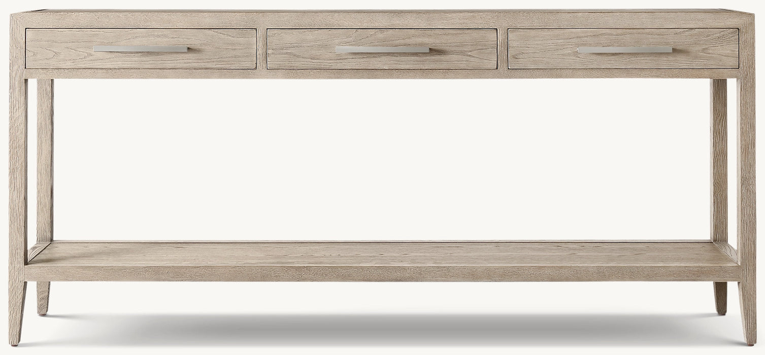 French Contemporary 3-Drawer Console Table